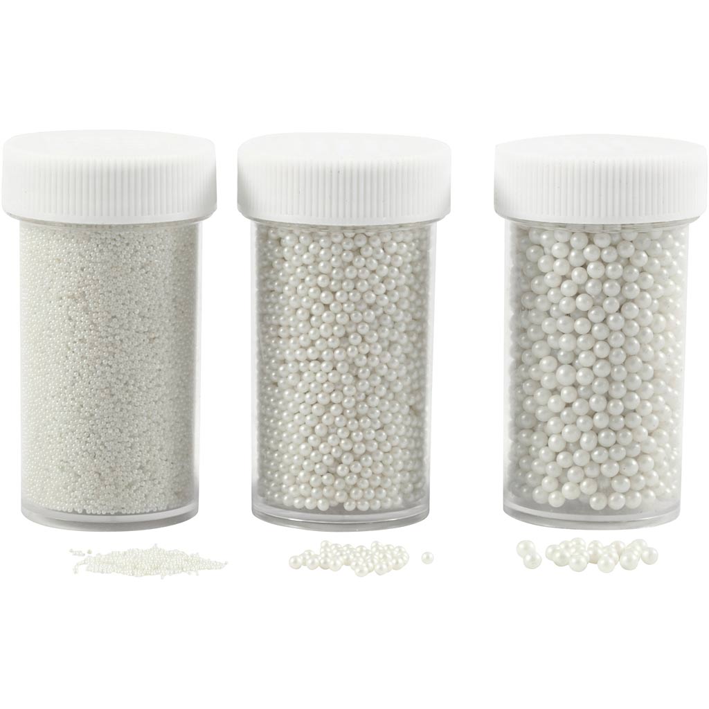 Creativ Company Mini Stone Divers of Glass Pearl Powling, 3x45 grams