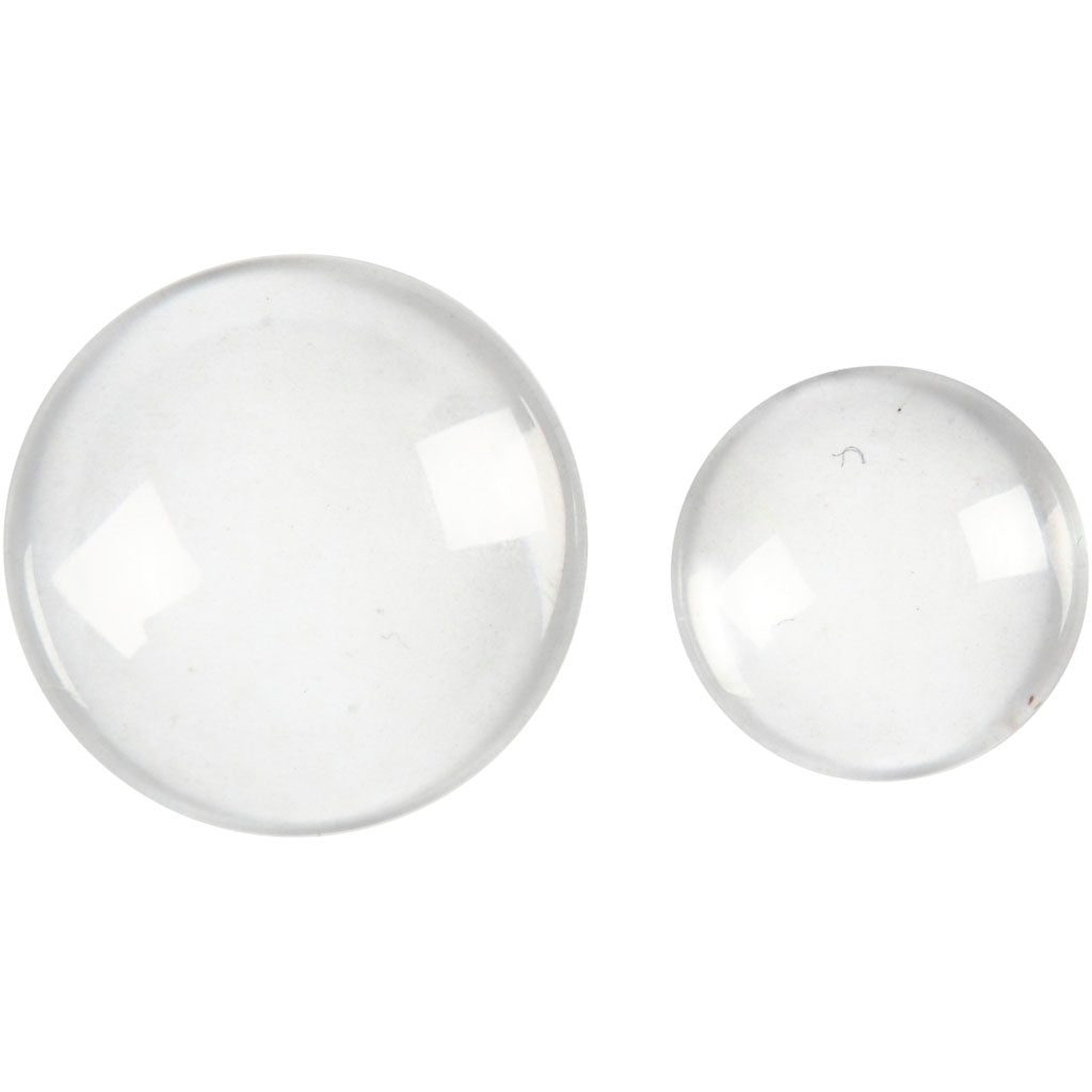 Creativ Company Round Cabochons with flat back, 8th.
