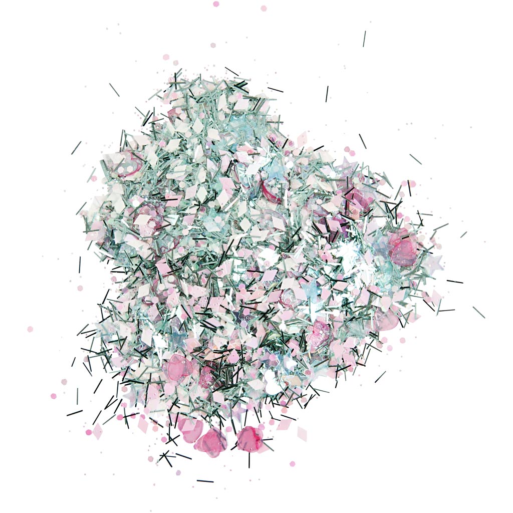 Creativ company glitter and sequins, pastel colors, 170 gr 1 box