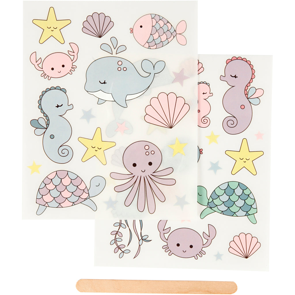 Creativ Company Rub-On Stickers Ocean, 2 sheets