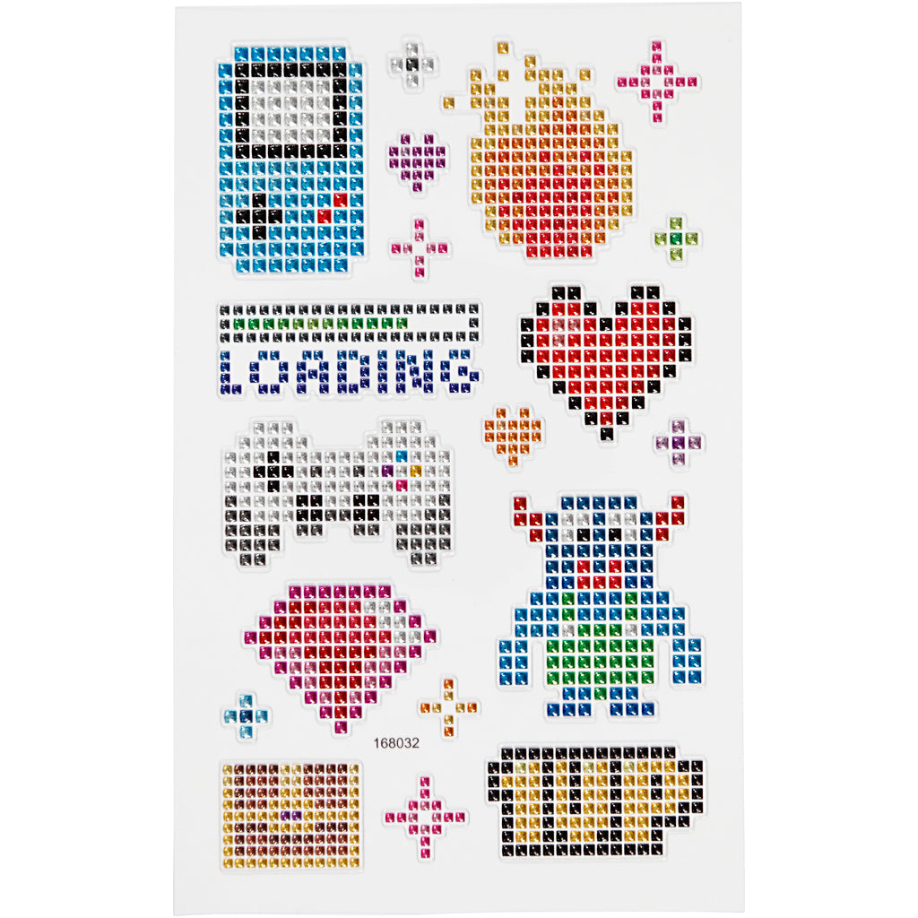 Creativ company diamond stickers, gadgets, sheet 10x16 cm, 1 sheet