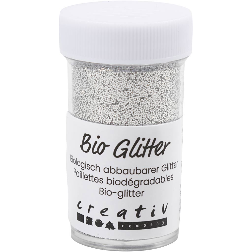Creativ company bio sparkles, zilver, 27 ml 1 doosje
