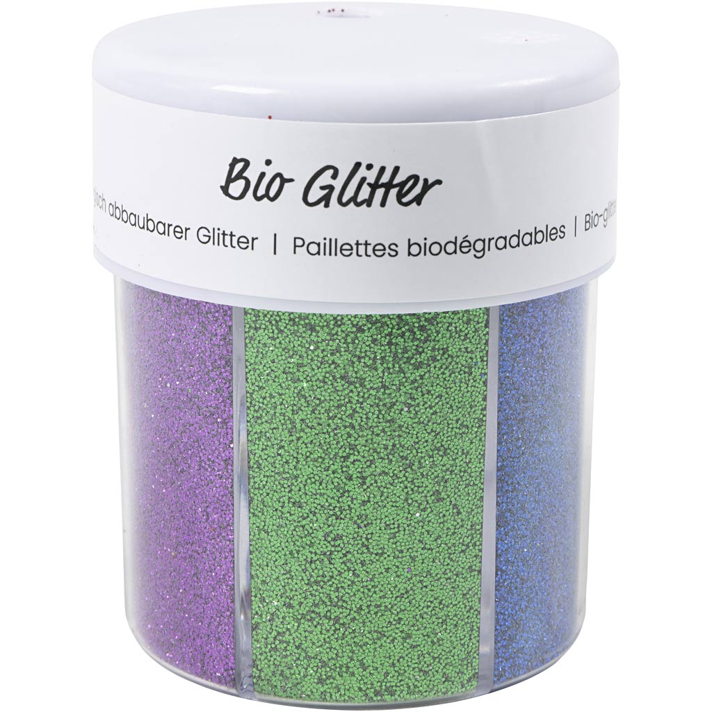 Creativ company bio sparkles, diverse kleuren, 6x28 ml 1 doosje