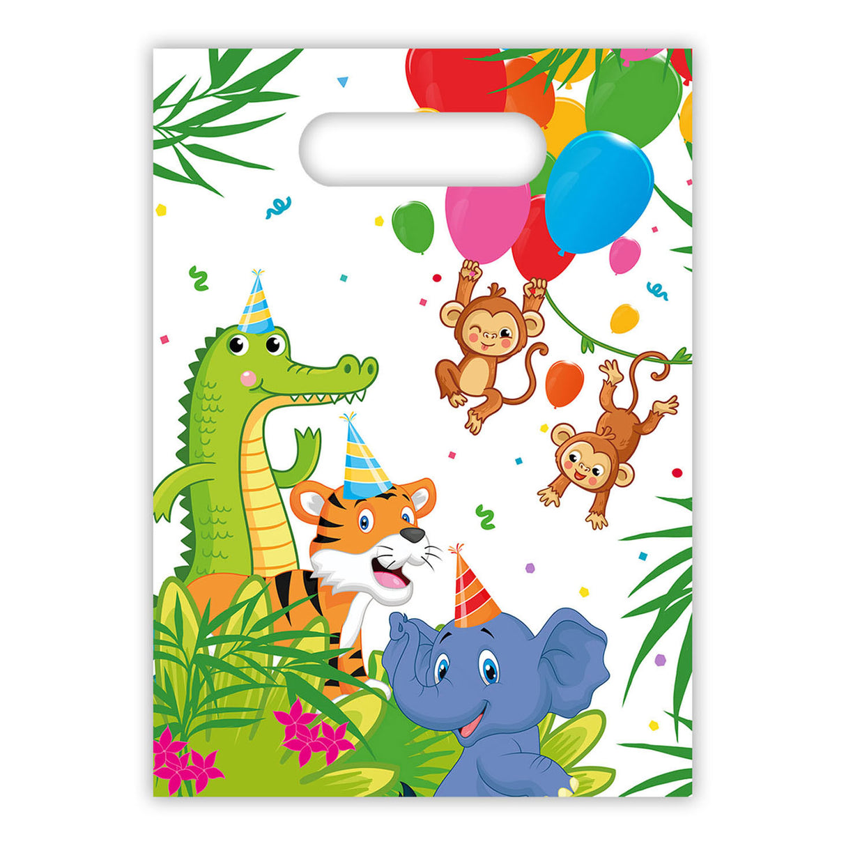 Globos party bags jungle balloons, 6st.