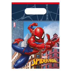 Globos Pabeier Party Poschen Spider-Man Kriminalitéit, 6st.