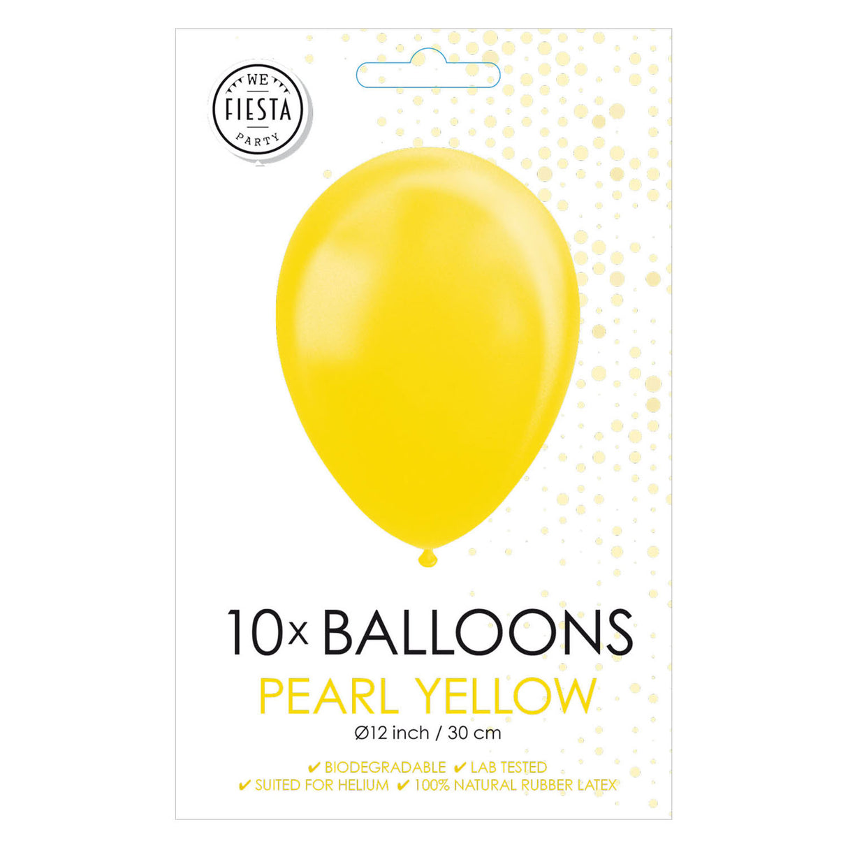 Globos léggömbök fém sárga 30 cm, 10..