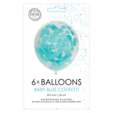 Konfetti Ballonen confetti Puppelchen blo 30 cm, 6st.