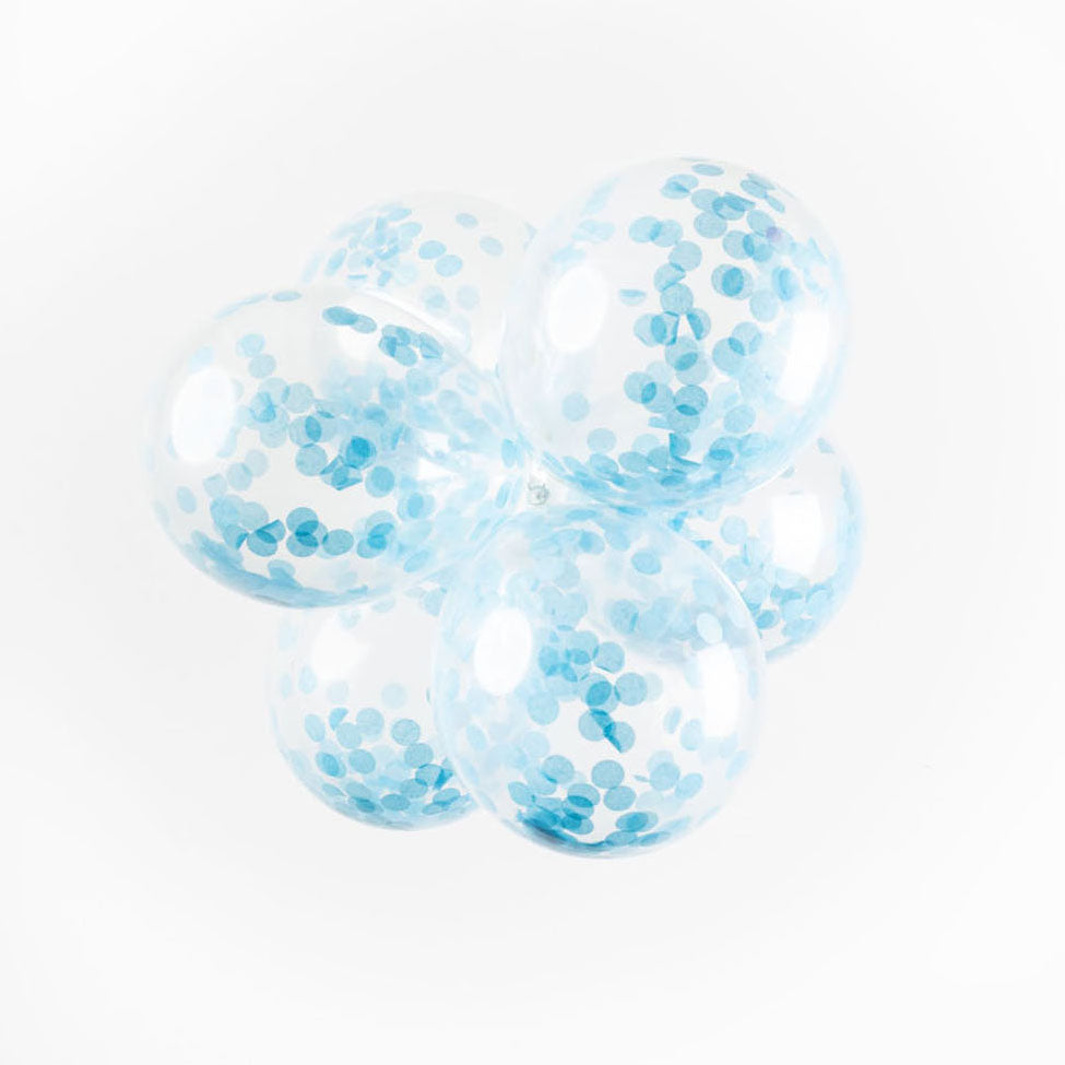 Konfetti Ballonen confetti Puppelchen blo 30 cm, 6st.