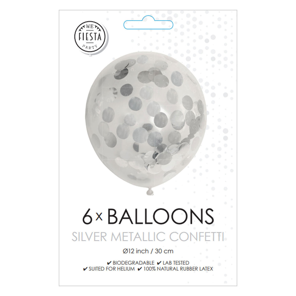 Confetti Balloons Paper Confetti Metallic Zilve 30cm, 6.