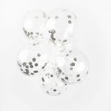 Confetti Balloons Paper Confetti Metallic Zilve 30cm, 6.