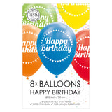 Globos baloni Happy Birthday mix barv 30cm, 8 kom.