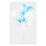 Loftballonen Jong Puppelchen bloe wäiss 30 cm, 8st.