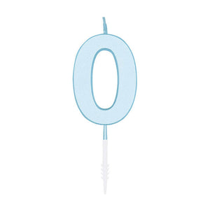 Globos cake candle 4.5cm pastel blue no. 0