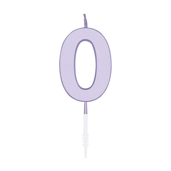 Globos cake candle 4.5cm pastel lilac no. 0