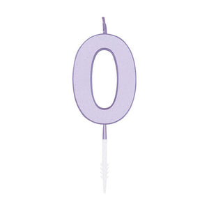 Globos cake candle 4.5cm pastel lilac no. 0
