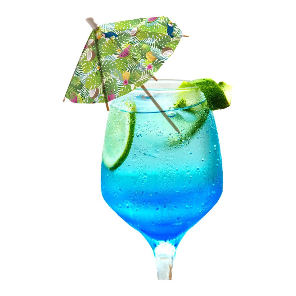 Paper cocktail parasol picks xl aloha - 18cm
