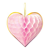 Honeycomb hearts 23cm watercolors hearts - 4pcs.