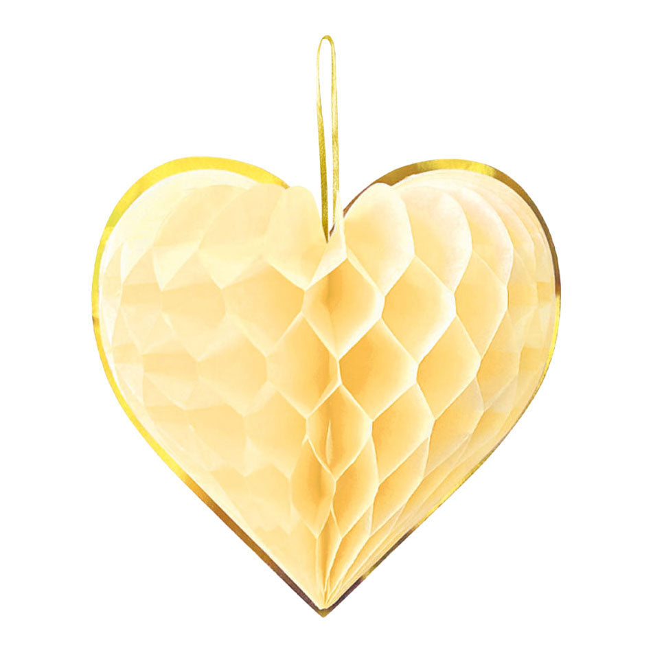 Honeycomb hearts 23cm watercolors hearts - 4pcs.