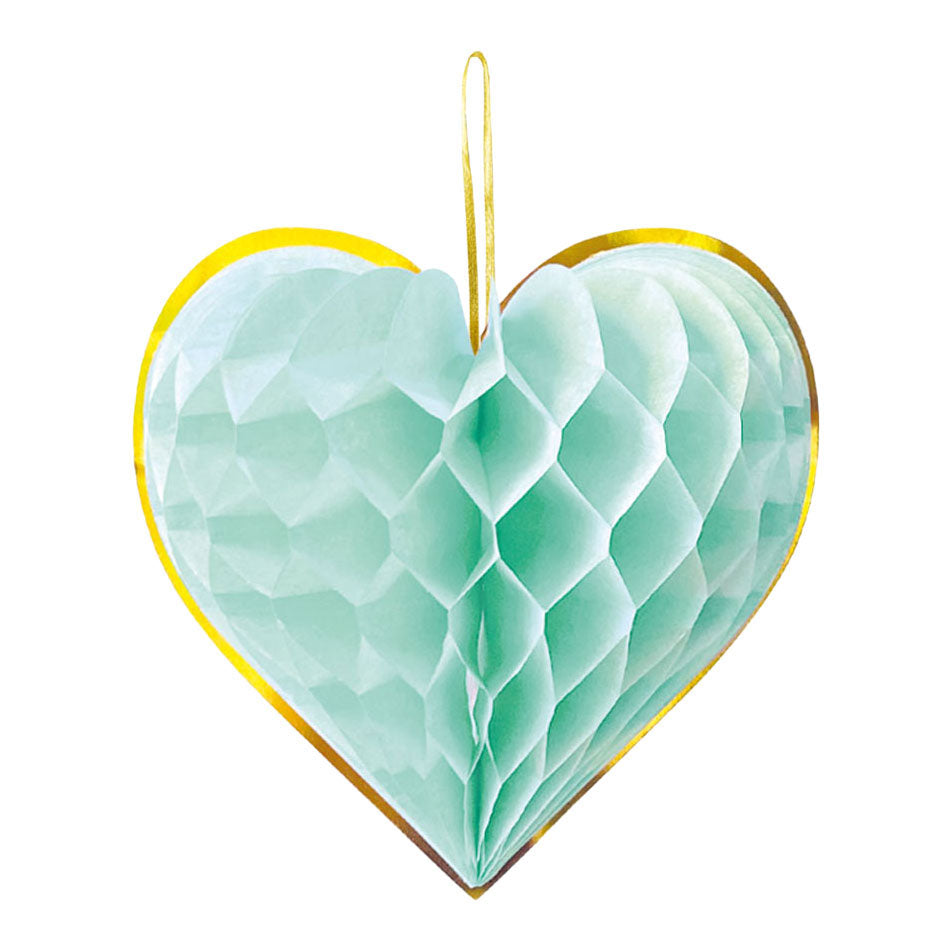 Honeycomb hearts 23cm watercolors hearts - 4pcs.