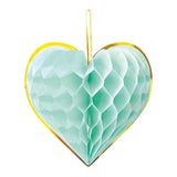 Honeycomb hearts 23cm watercolors hearts - 4pcs.