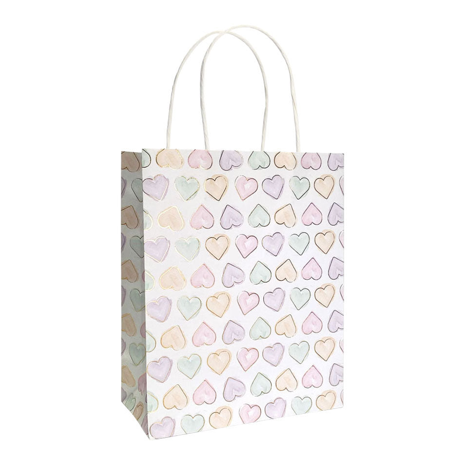 Globos gift bag 17x8x21cm watercolors hearts