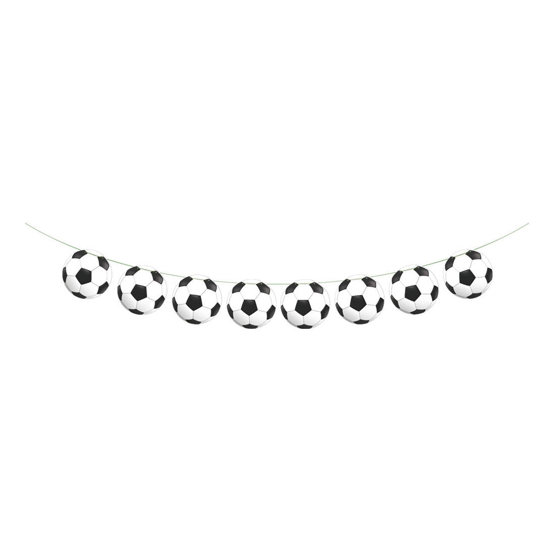 Globos paper football garland - 2m