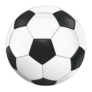 Globos paper plates 23cm football - 8pc.