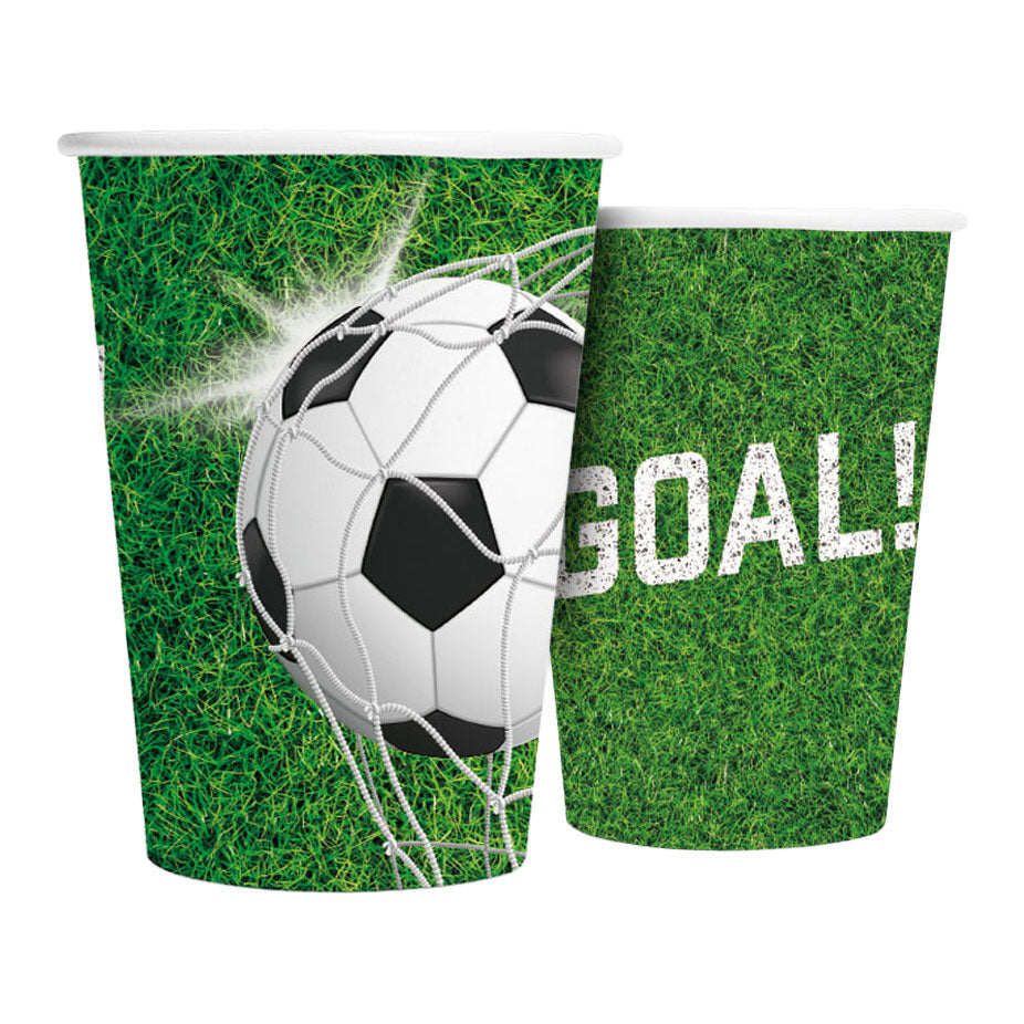 Globos paper cups 210ml football - 8 pc.