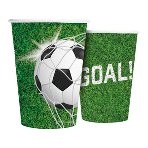 Globos paper cups 210ml football - 8 pc.