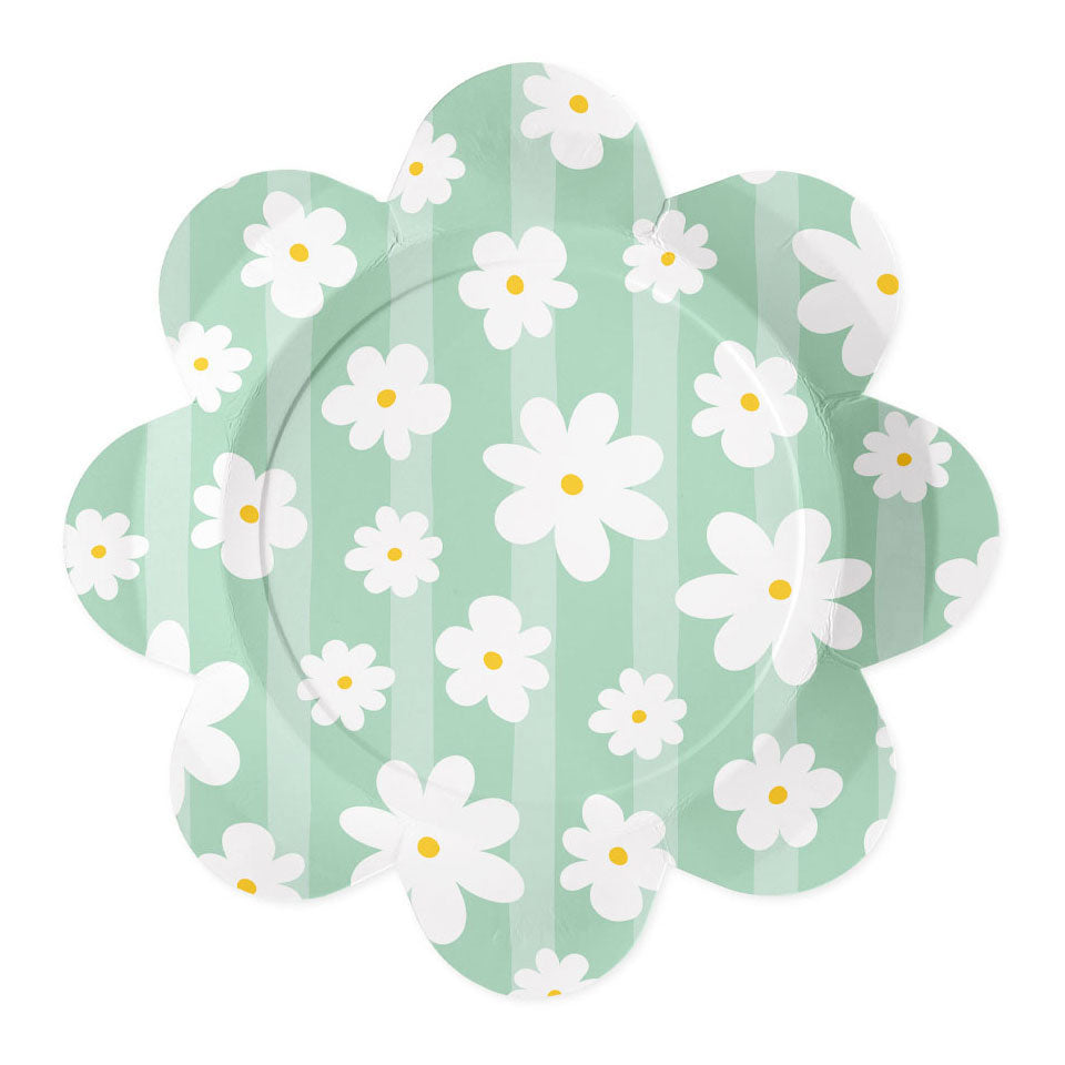 Globos paper plates 23cm daisies - 8pcs.