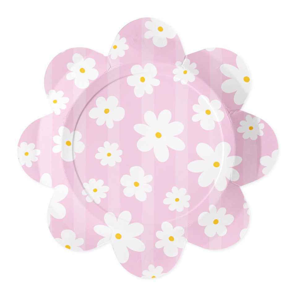 Globos paper plates 23cm daisies - 8pcs.