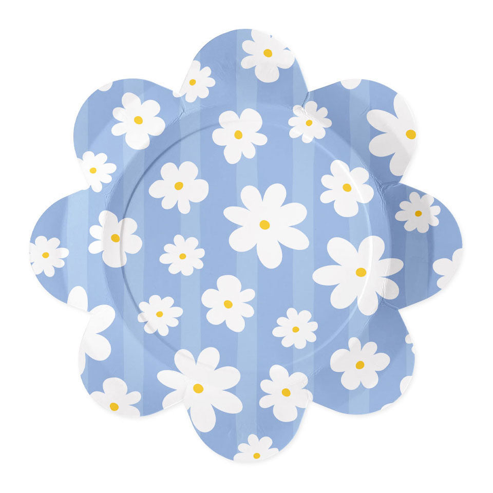 Globos paper plates 23cm daisies - 8pcs.