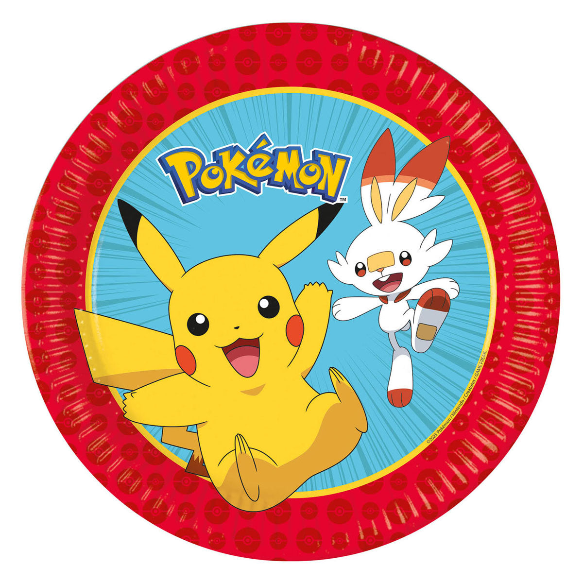 Globos Paper Plates 23cm Next Generation Pokemon - 8pcs.