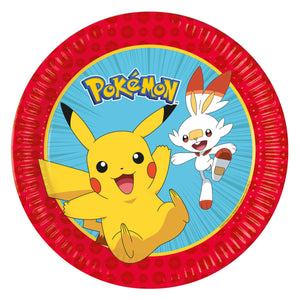 Globos Paper Plates 23cm Next Generation Pokemon - 8pcs.