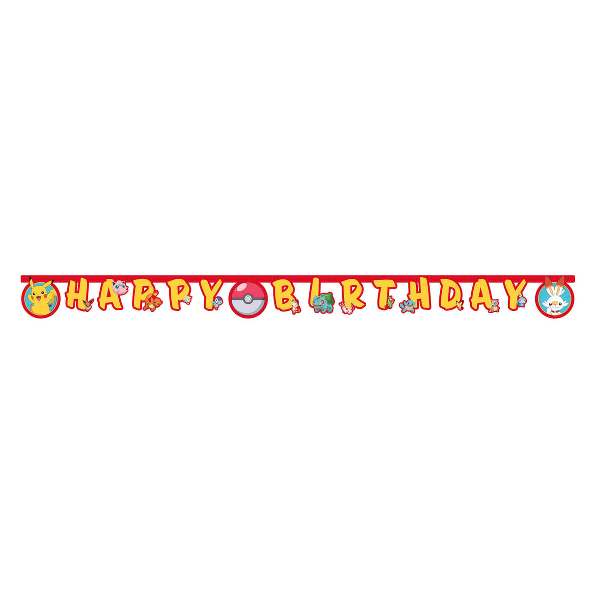 Globos letter garland Happy Birthday Pokémon