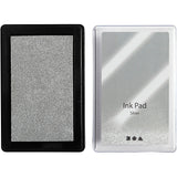 Creativ company stamp ink, h: 2 cm, size 9x6 cm, silver, 1 piece