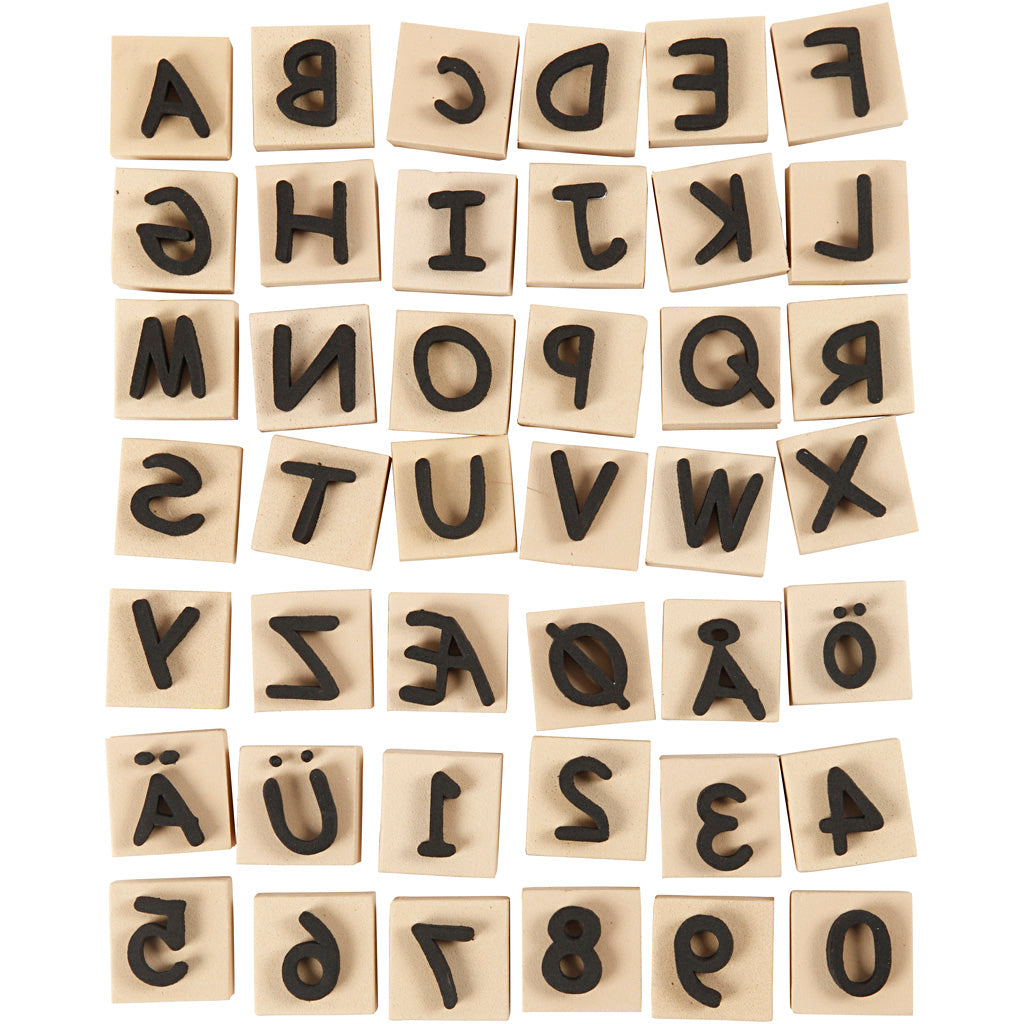 Foam stamp set, 42dlg.