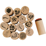 Creativ Company Deco Art Stamps Flowers and Leaves, 15dlg.