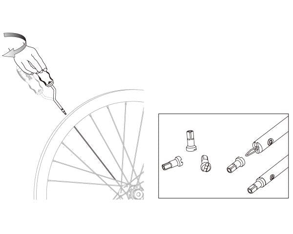 Dimping spoke nipple tensioner ICETOOLZ 12S5 for high rims