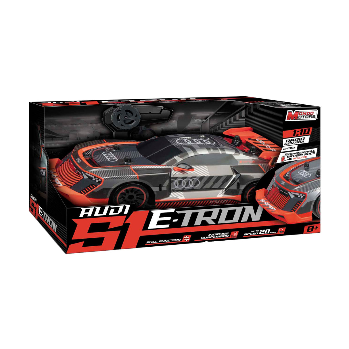 MONDO MOTORS RC CROSTRALLABLE CAR - Audi S1 ​​E Tron, échelle 1:10