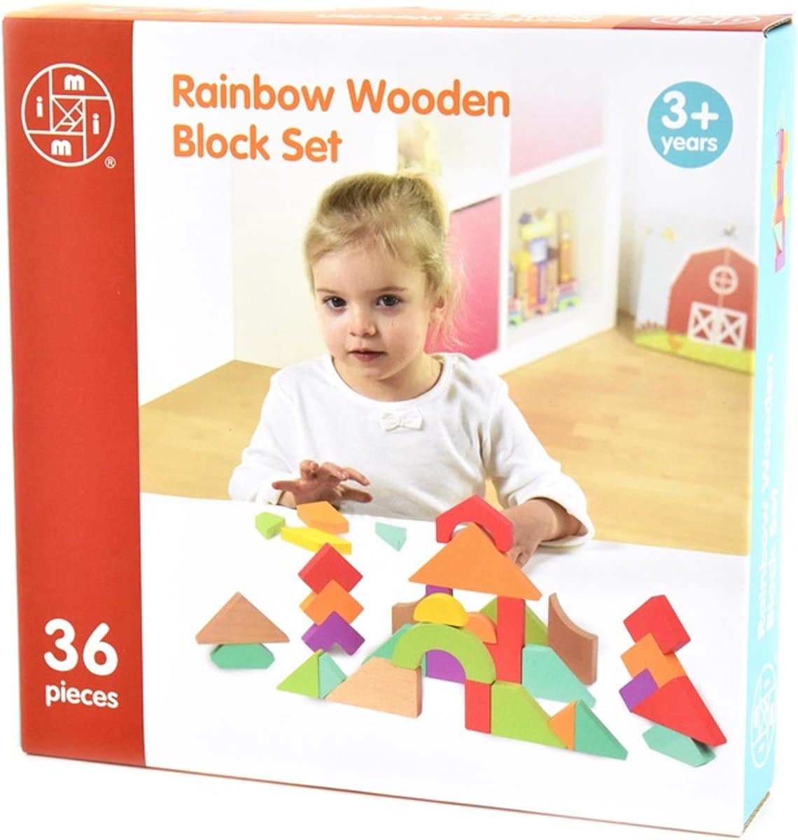Wprowadzenie Rainbow Wooden Blocks z 36 częściami