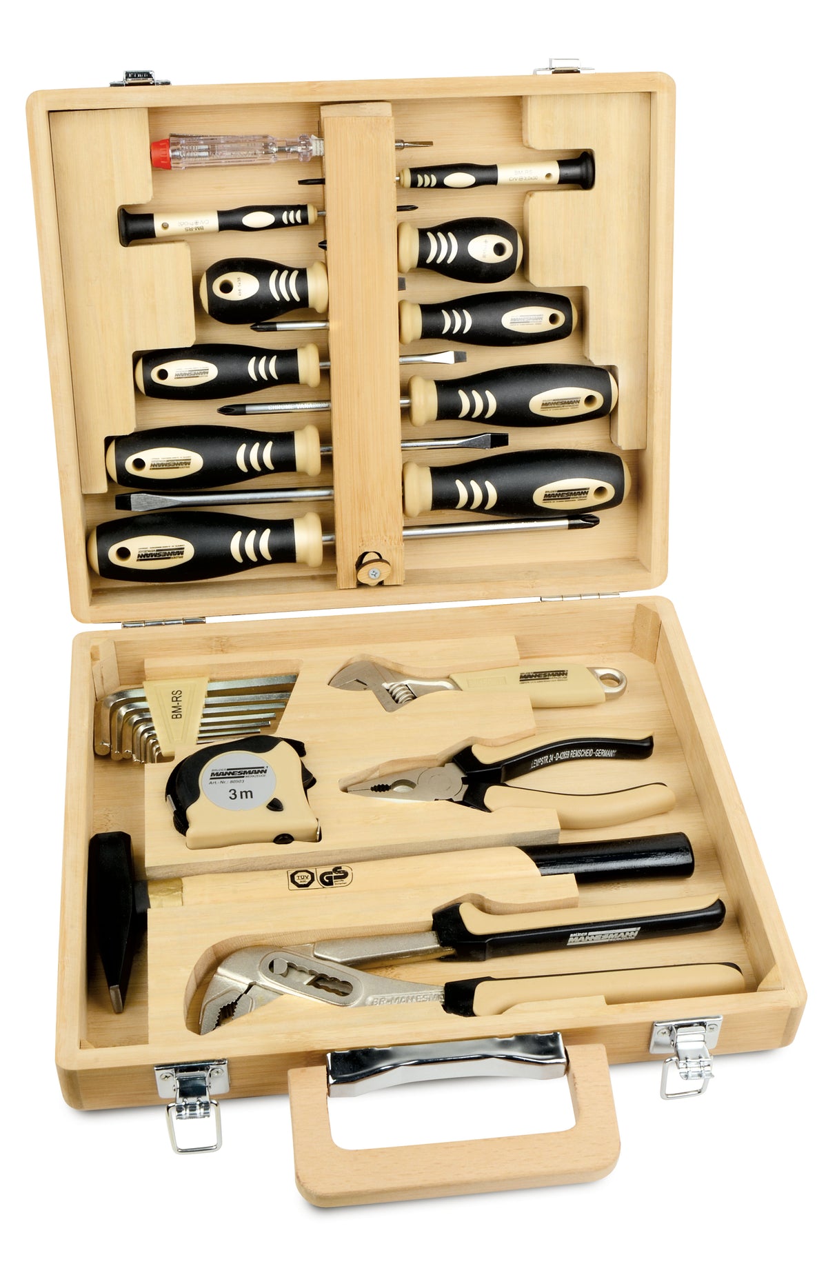 Brüchte Mannesmann Briddermannon 24-Stéck Tool Set Bamboo Koffer