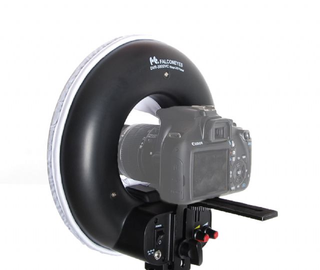 Falcon Eyes Bi-Color Dimmable LED Ring Light DVR-300DVC for 230V