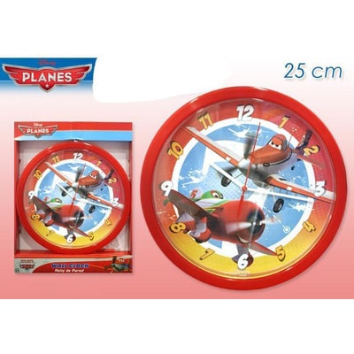 Jonotoys Planes Disney Wall Clock de 25 cm de diamètre