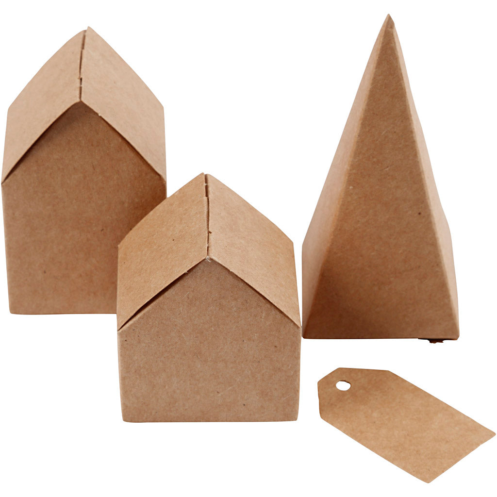Houses and trees cardboard set