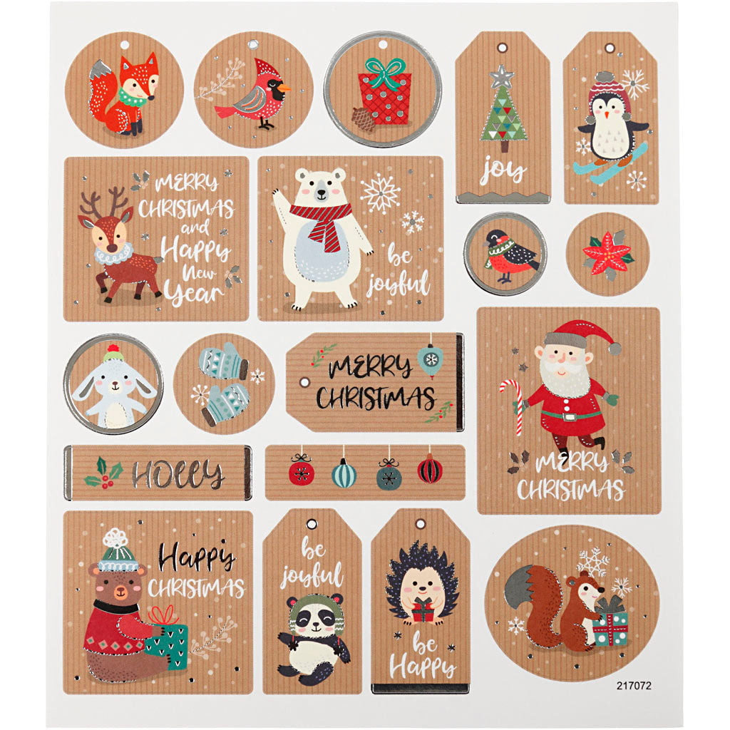 Creativ Company Stickers Christmas, 1 sheet