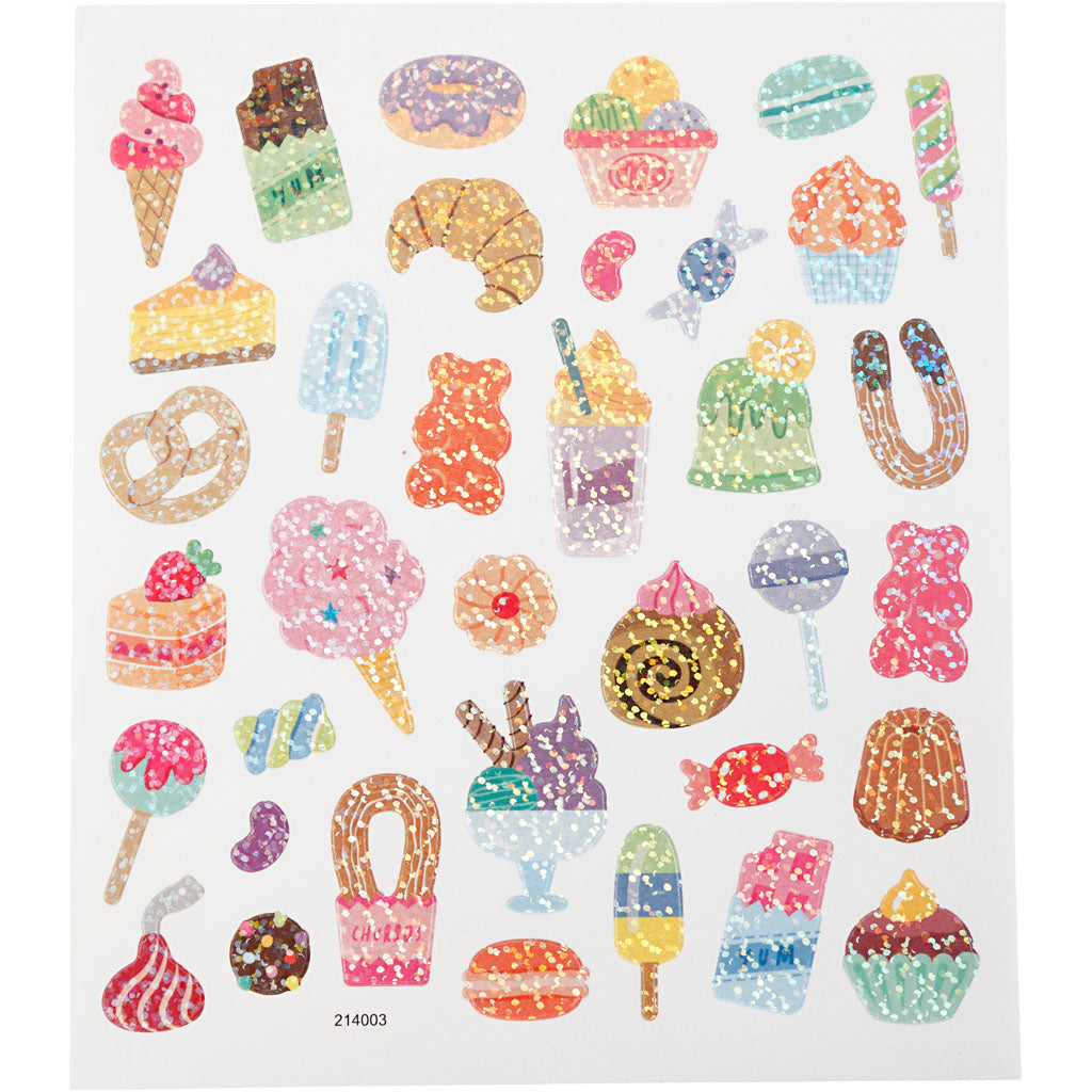 Creativ company stickers, snoep, vel 15x16,5 cm, 1 vel