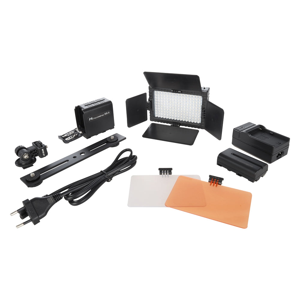 Falcon Eyes LED Lamp set Dimmibile DV-160V-K2 incl. Batteria