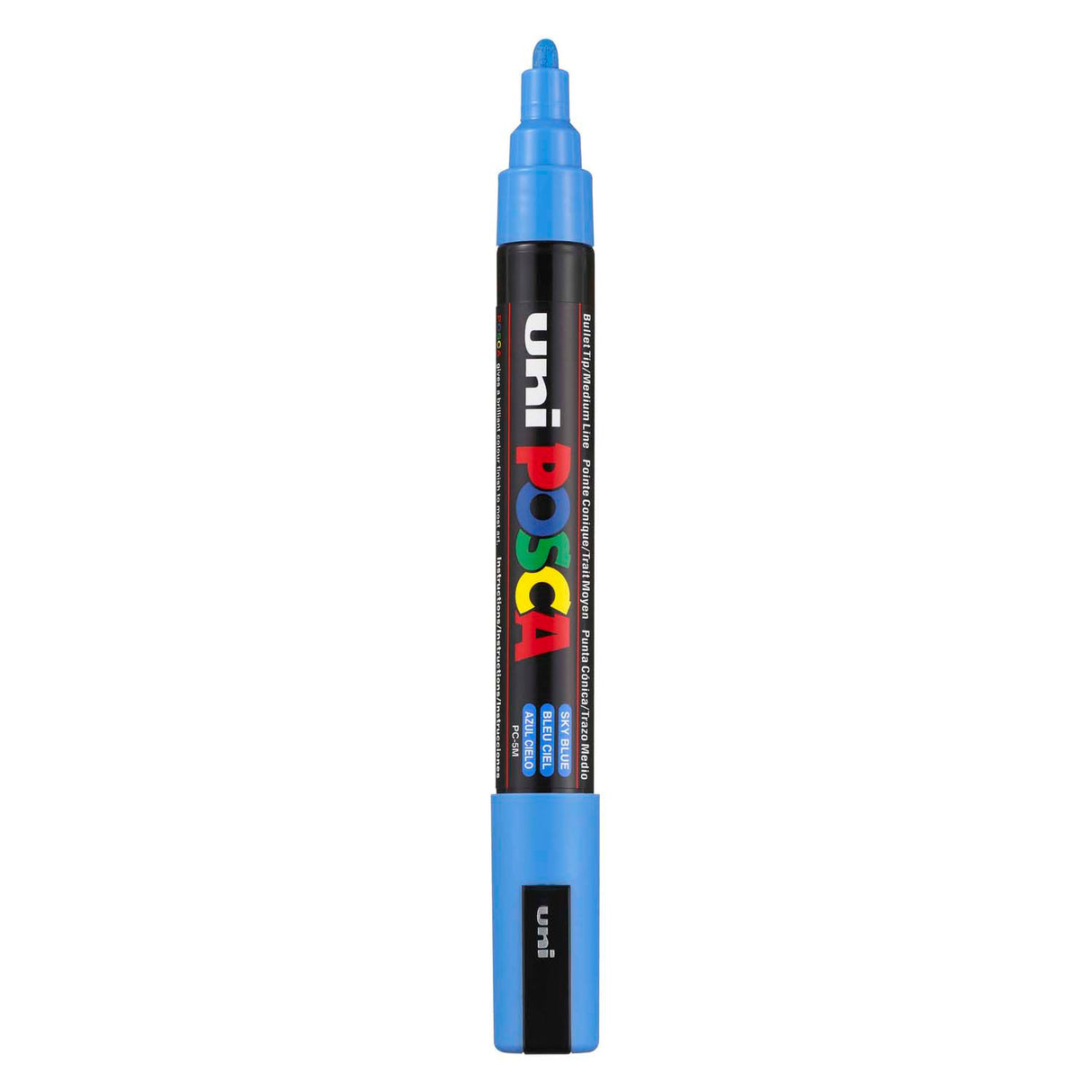 Uni-Posca Posca-Marker, Größe PC-5m, Strichstärke 2,5 mm, mittel, himmelblau, 1 Stück