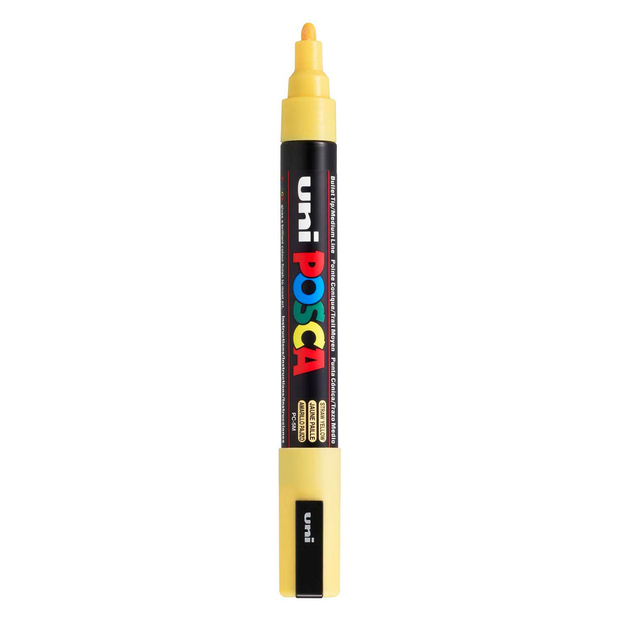 Uni-posca posca Marker, Gréisst pc-5m, Linn Breet 2,5 mm, mëttel, Stréi giel, 1 Stéck